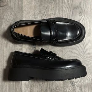 h&m black chunky loafers size 7 or 7.5 or Euro size 8